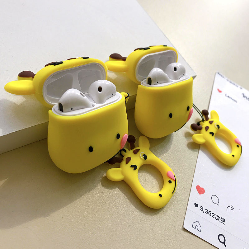 Custom For Airpods Case 3D Sika Deer Silicone Cartoon Wireless earbuds Charging Box Cover Fancy Earphone Case